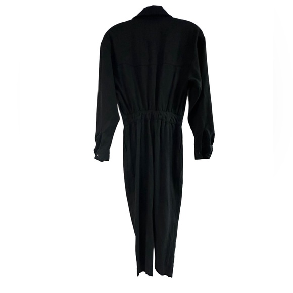 Abercrombie & Fitch Black Utility Jumpsuit Lyocell Cotton Blend Size XS - Picture 2 of 5